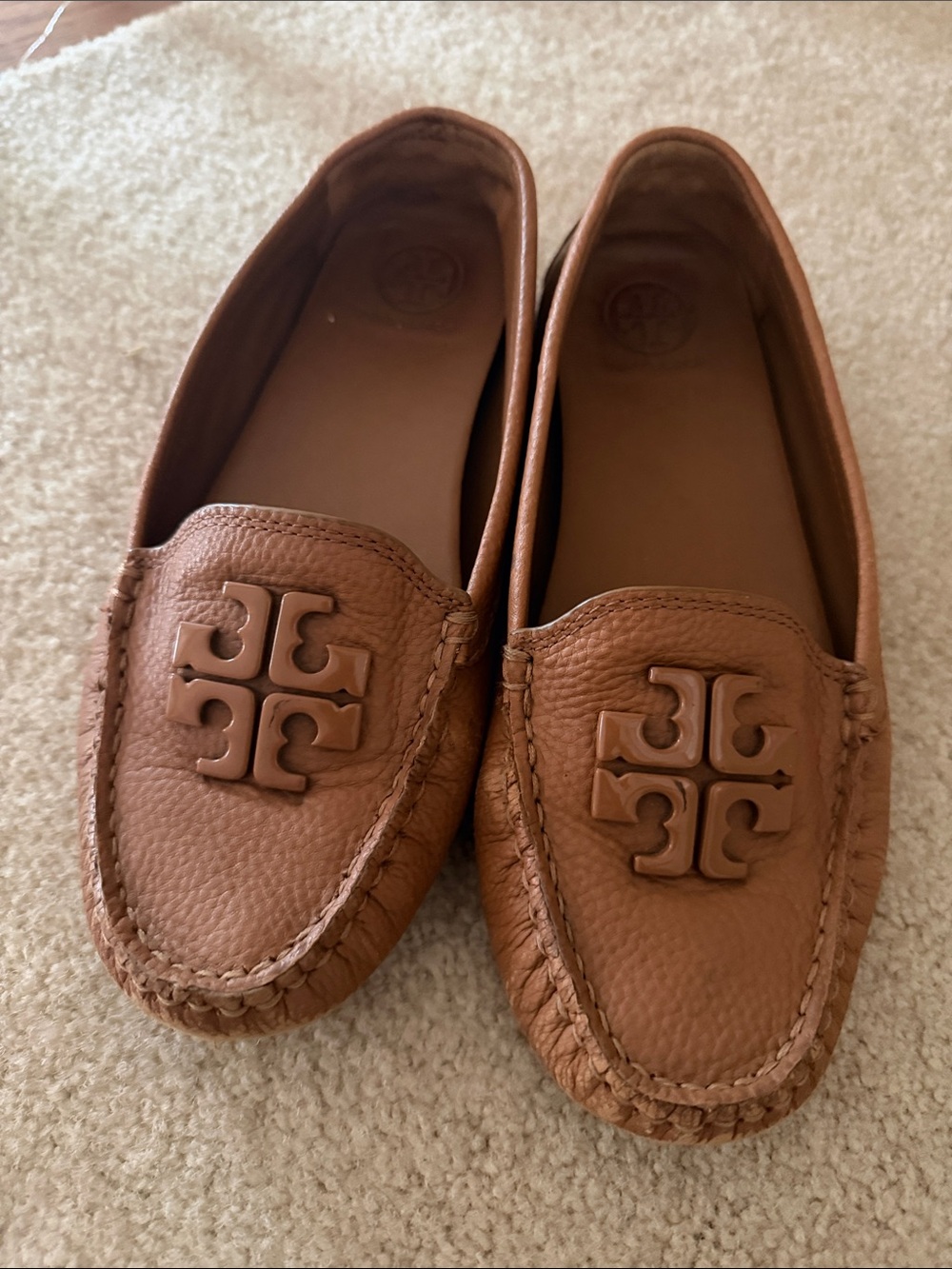 Tory Burch Women’s Brown Leather Driving Loafers Size 5.5
